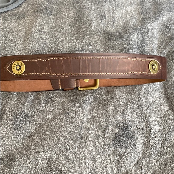 Remington Brown Leather Belts with Metal Buckles 38 - Picture 2 of 7